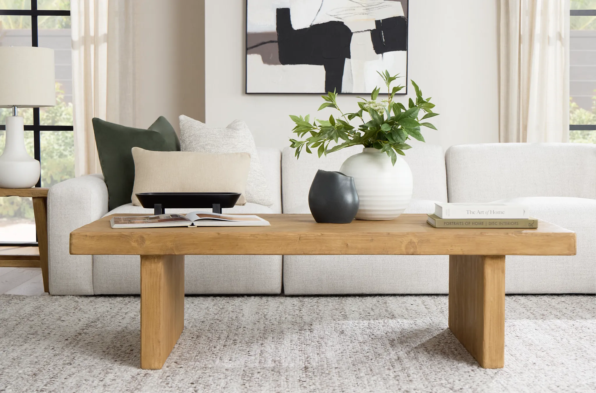 Colten Light Tone Rectangular Coffee Table