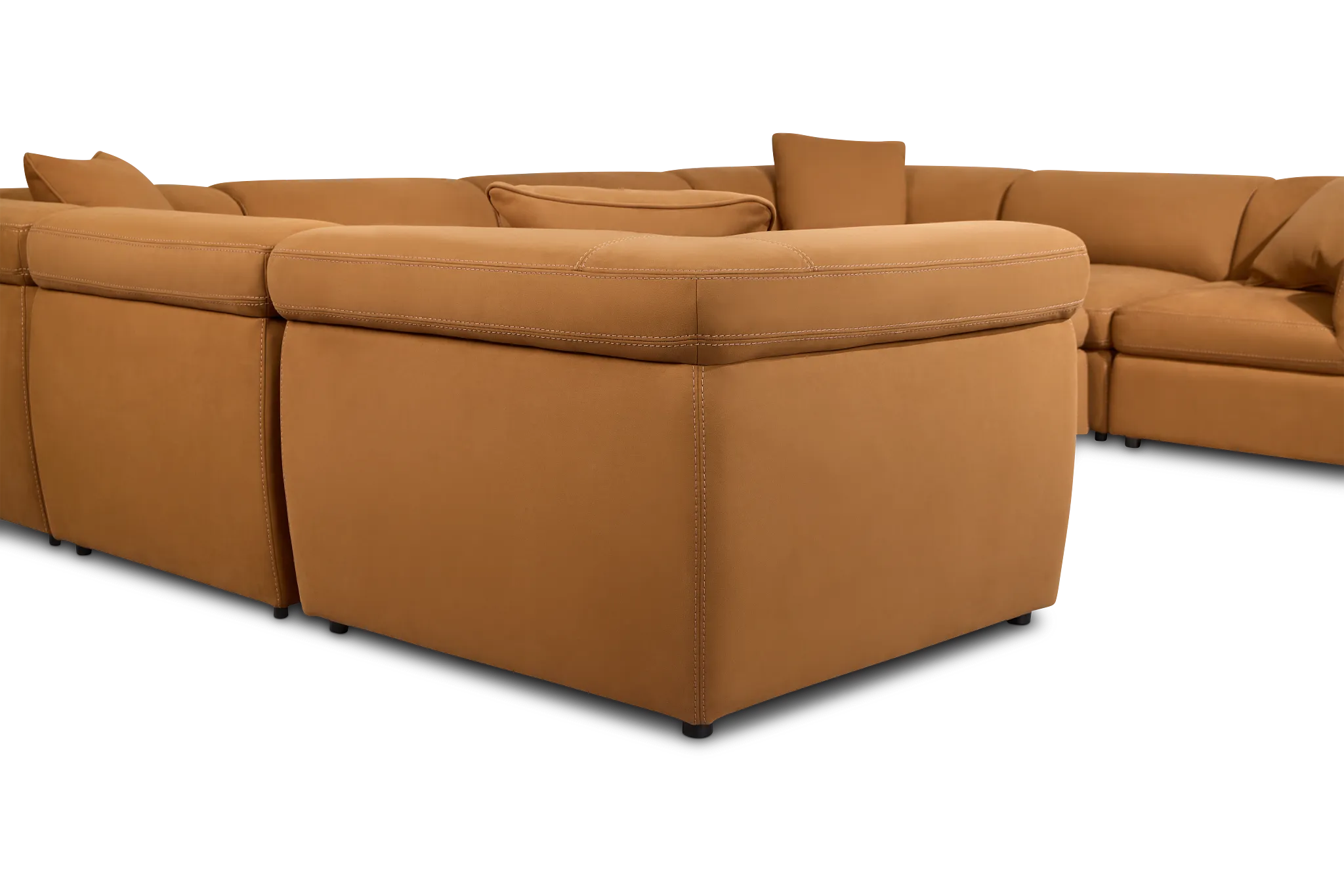 Aria Medium Brown Micro Immersive 10-piece Pit Sectional W/2 Speakers