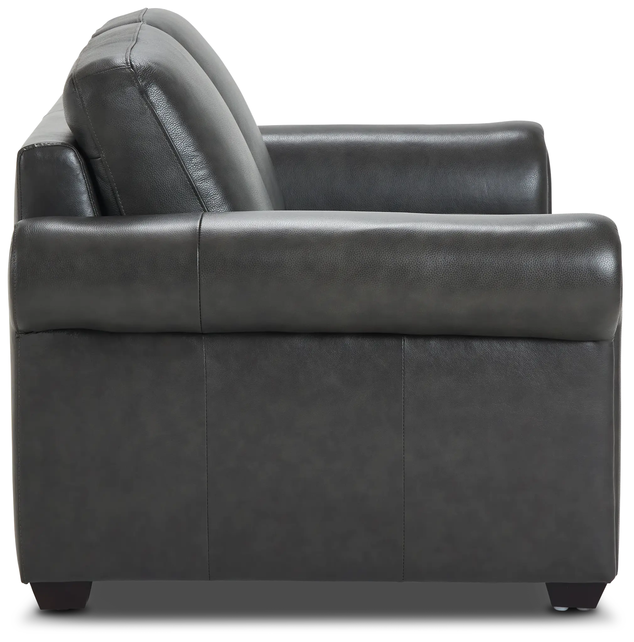 Lincoln Dark Gray Lthr/vinyl Loveseat Lincoln Dark Gray Lthr/vinyl Loveseat