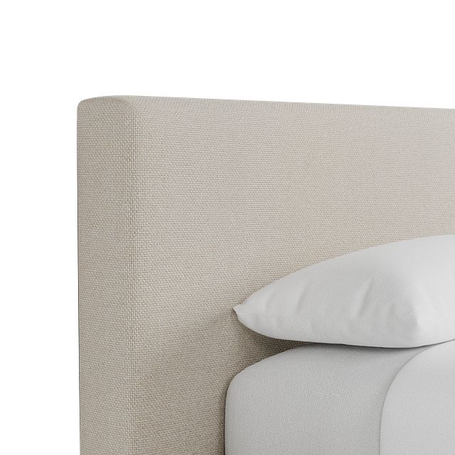 Grayton Suave Beige 44" Upholstered Platform Bed