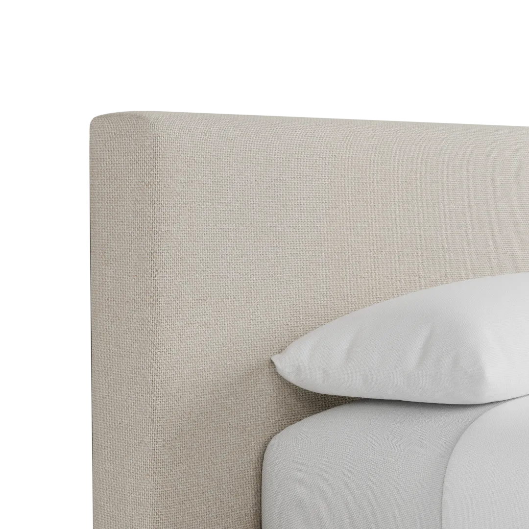 Grayton Suave Beige 44" Upholstered Platform Bed