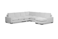 Edgewater Suave White Large Right Chaise Sectional