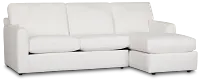 Rhodes White Fabric Right Chaise Sectional