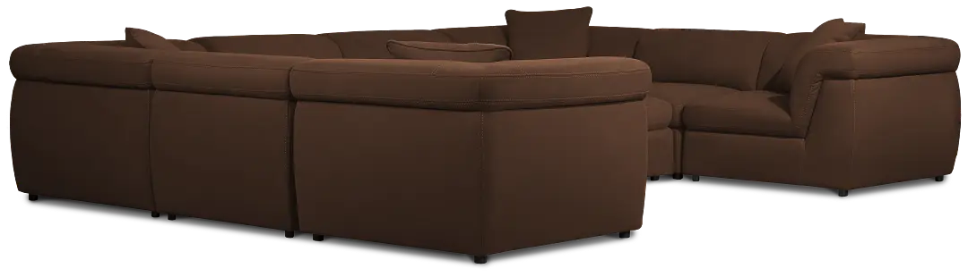 Aria Dark Brown Micro Immersive 10-piece Pit Sectional W/2 Speakers Aria Dark Brown Micro Immersive 10-piece Pit Sectional W/2 Speakers