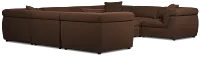 Aria Dark Brown Micro Immersive 10-piece Pit Sectional W/2 Speakers