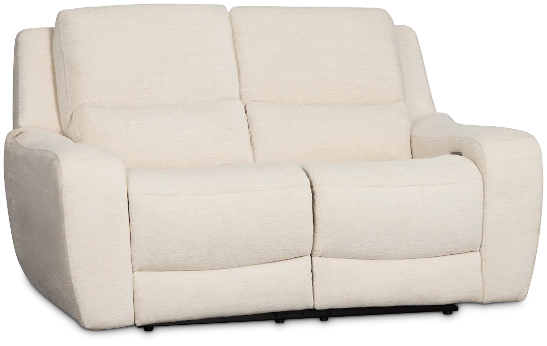 Bennett Light Beige Fabric Power Reclining Loveseat