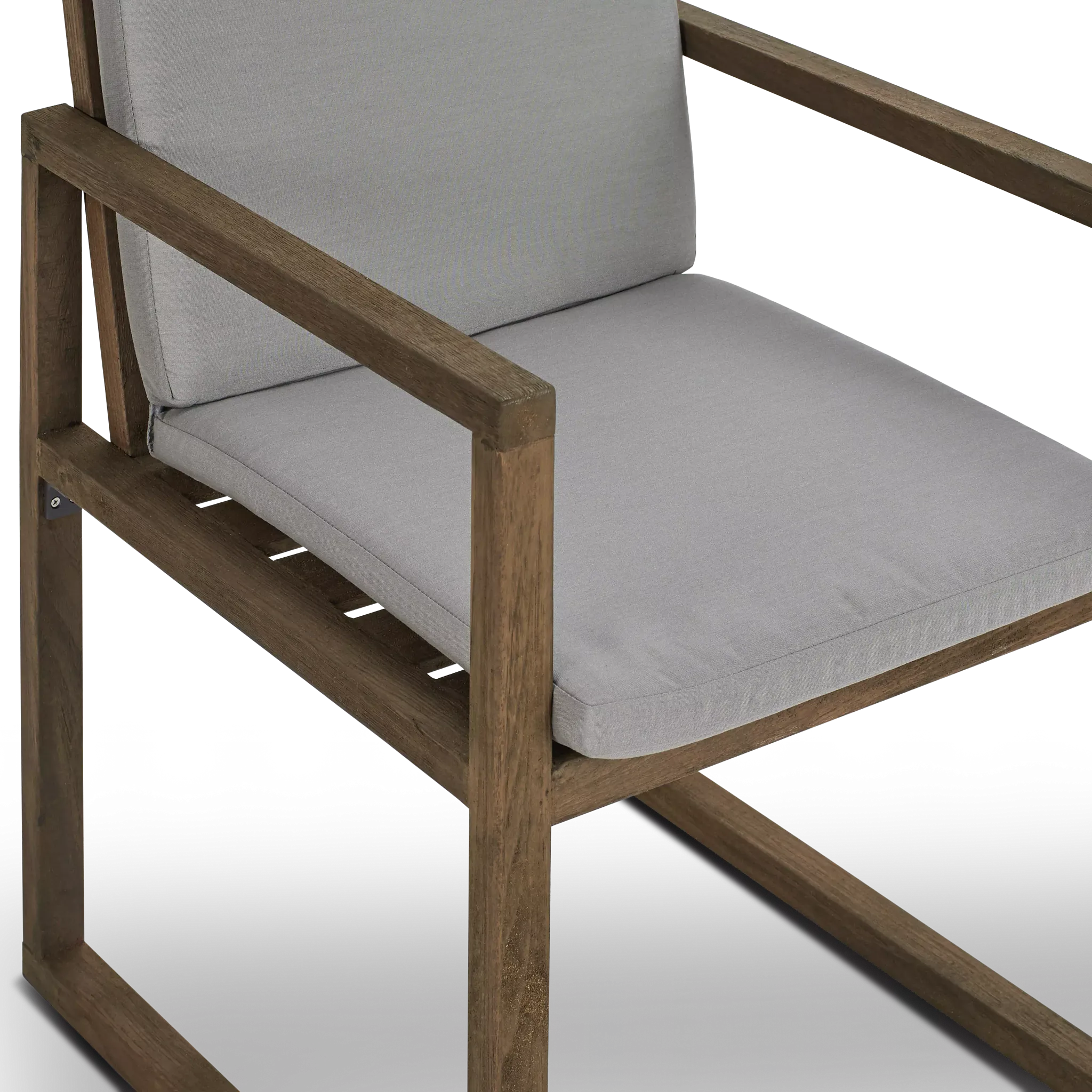 Linear Teak Dk Gray Arm Chair