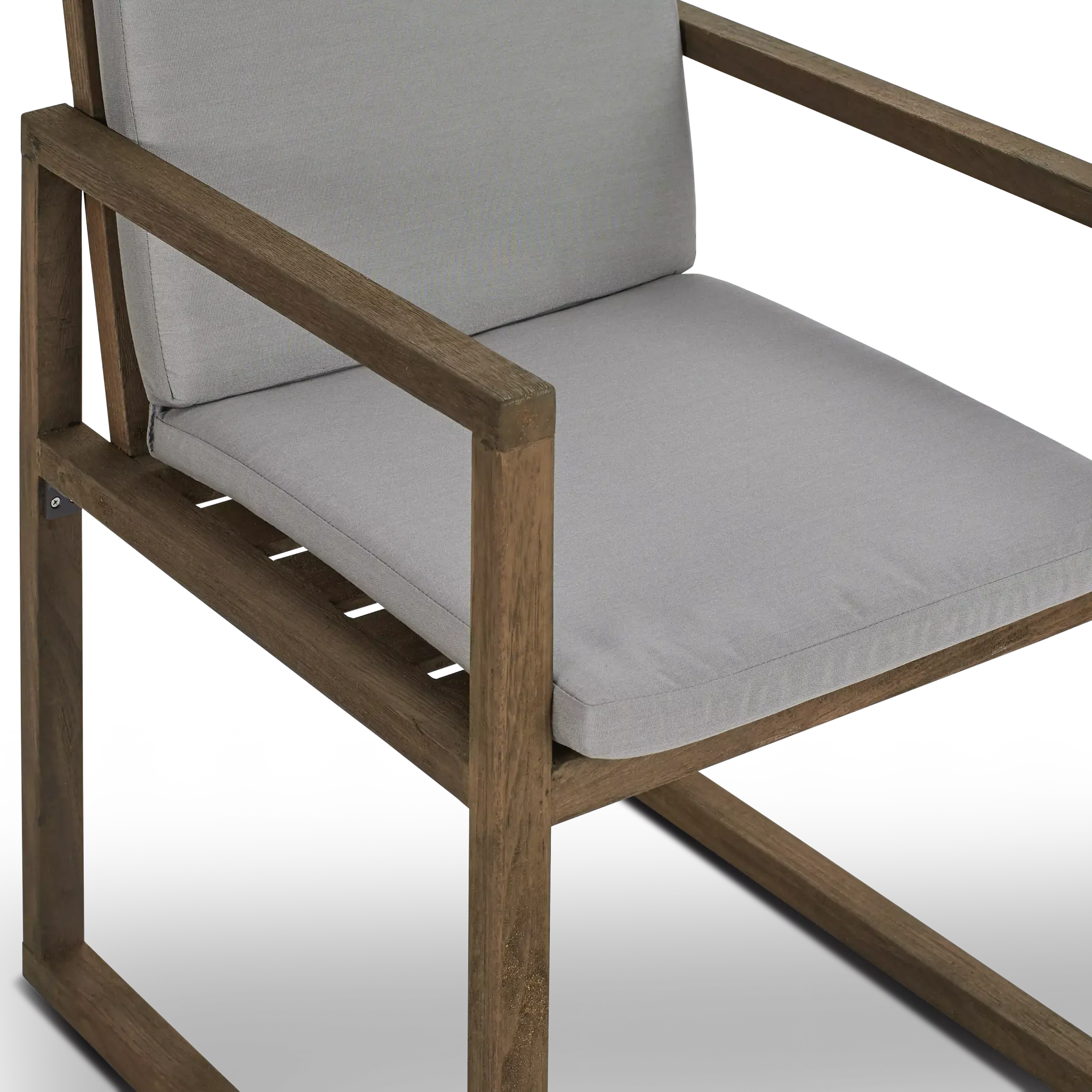 Linear Teak Dk Gray Arm Chair Linear Teak Dk Gray Arm Chair