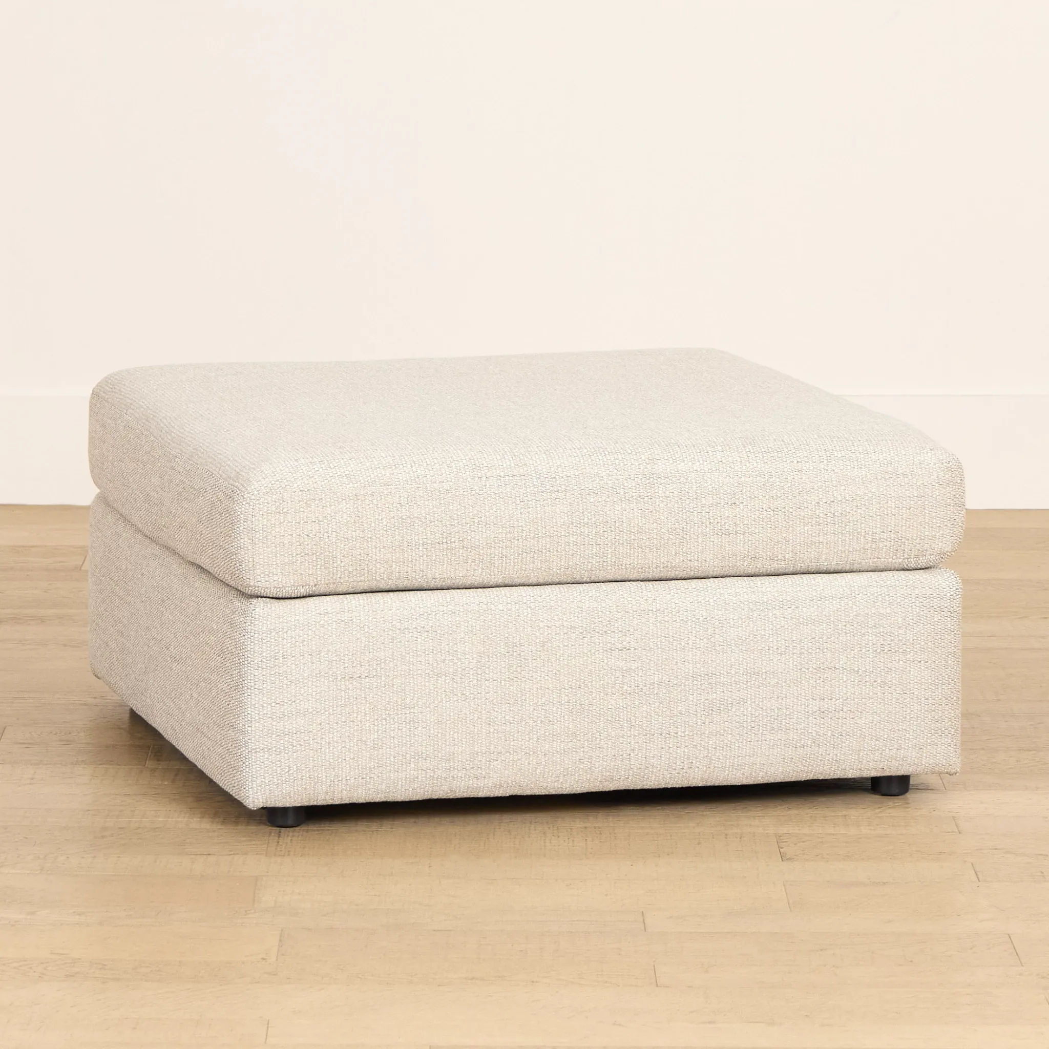 Maxwell Light Gray Fabric Cocktail Ottoman