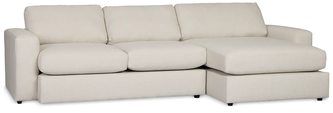 Brantley Light Beige Fabric Right Chaise Sectional