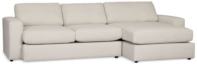 Brantley Light Beige Fabric Right Chaise Sectional