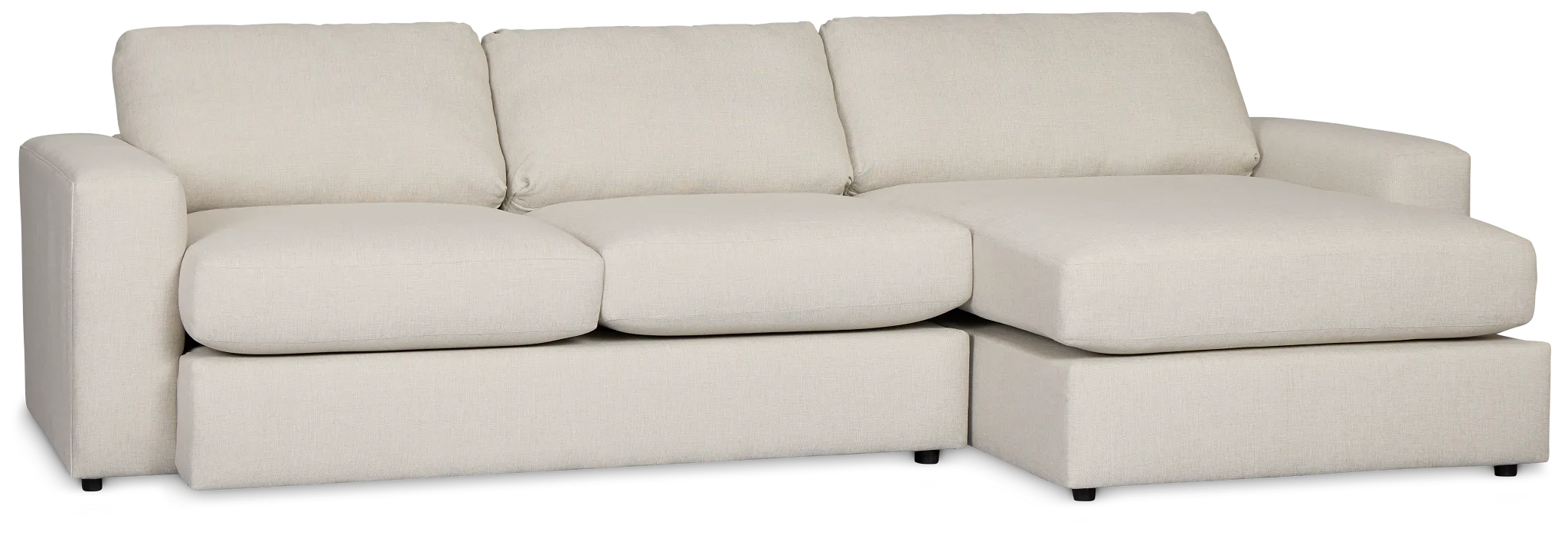 Brantley Light Beige Fabric Right Chaise Sectional