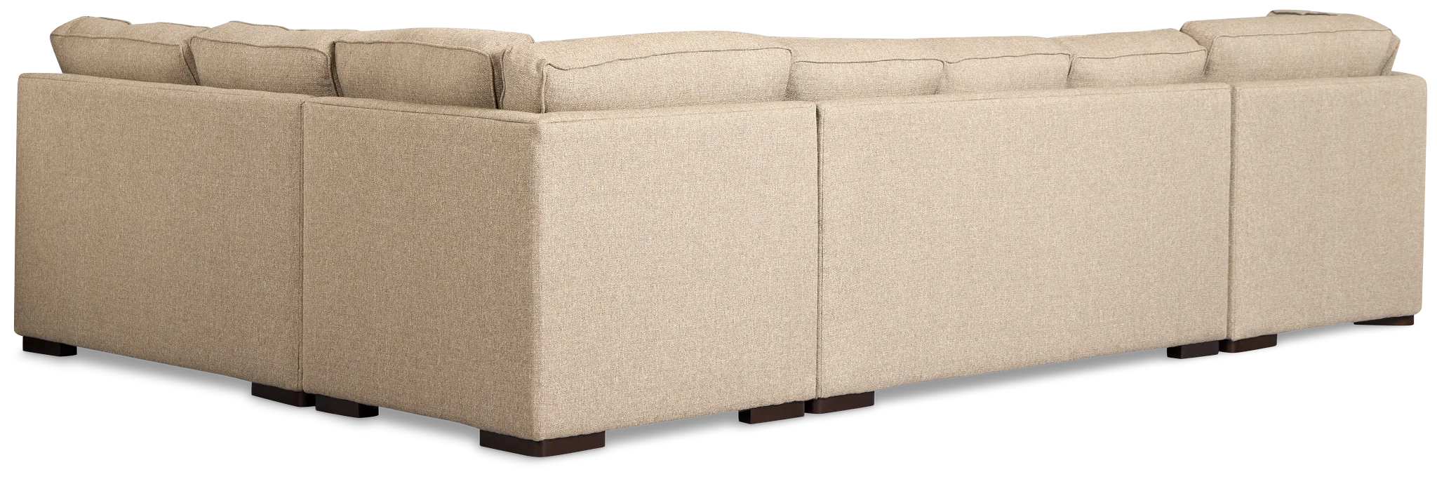 Sinclair Brown Fabric Left Cuddler Memory Foam Sleeper Sectional