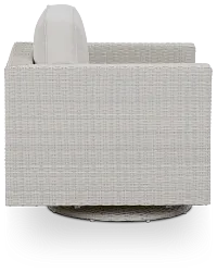 Biscayne White Swivel Chair