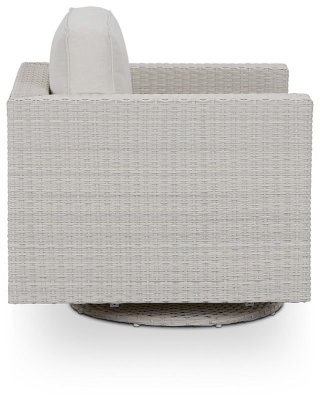 Biscayne White Swivel Chair