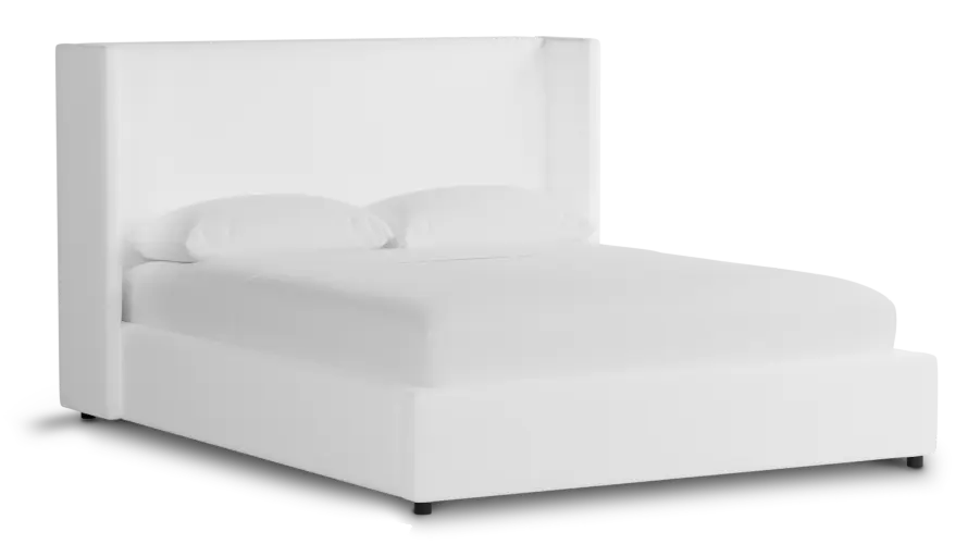 Captiva Peyton White 48" Upholstered Shelter Bed Captiva Peyton White 48" Upholstered Shelter Bed