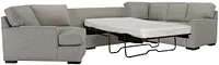 Austin Gray Fabric Left Cuddler Innerspring Sleeper Sectional