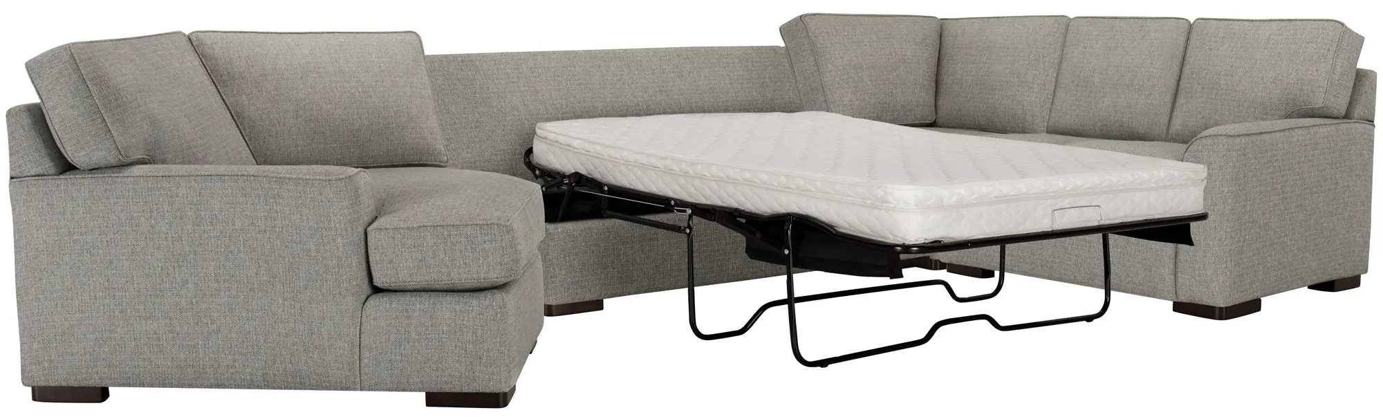 Austin Gray Fabric Left Cuddler Innerspring Sleeper Sectional Austin Gray Fabric Left Cuddler Innerspring Sleeper Sectional