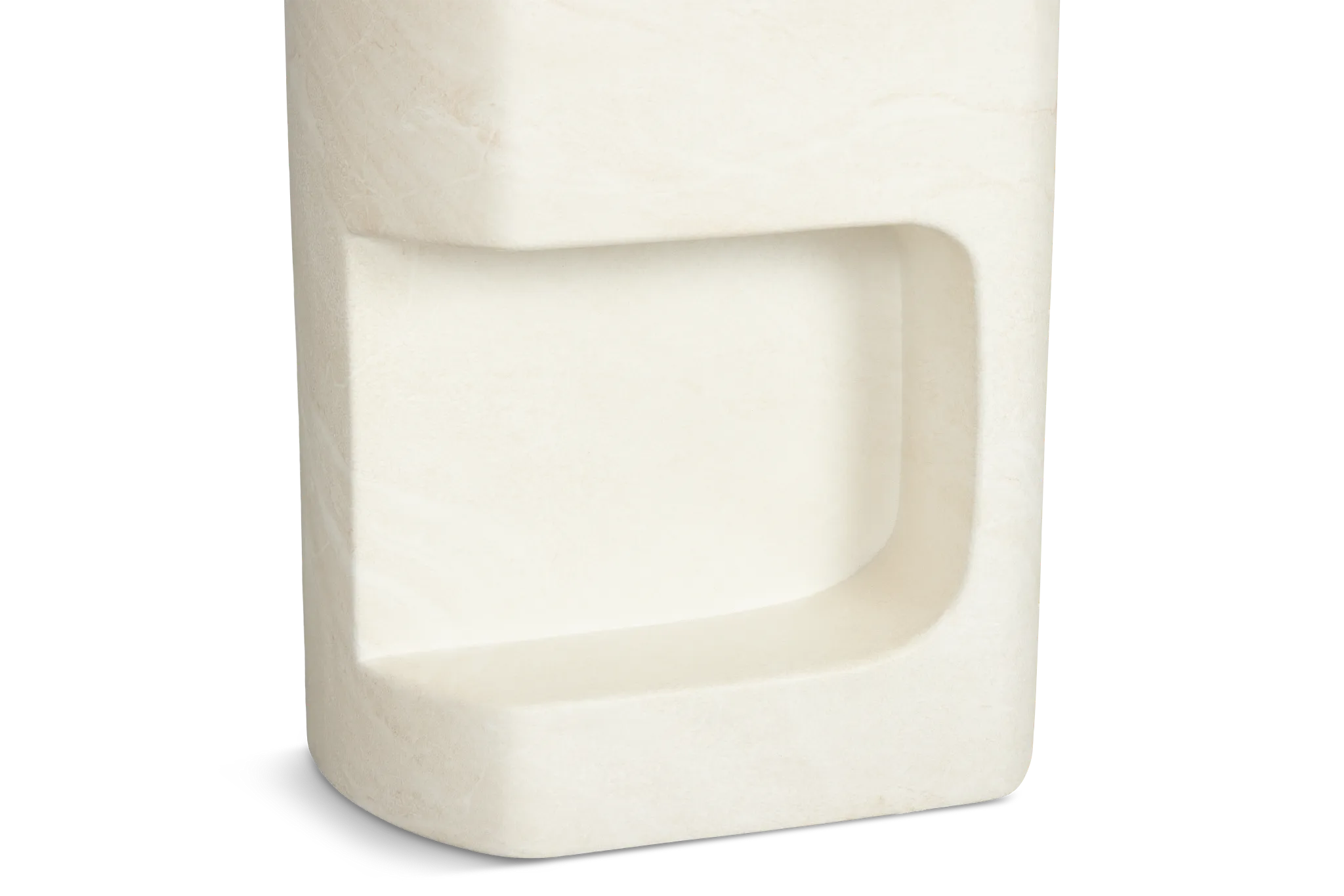 Layla White Curved End Table