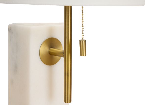 Aria White Marble Table Lamp