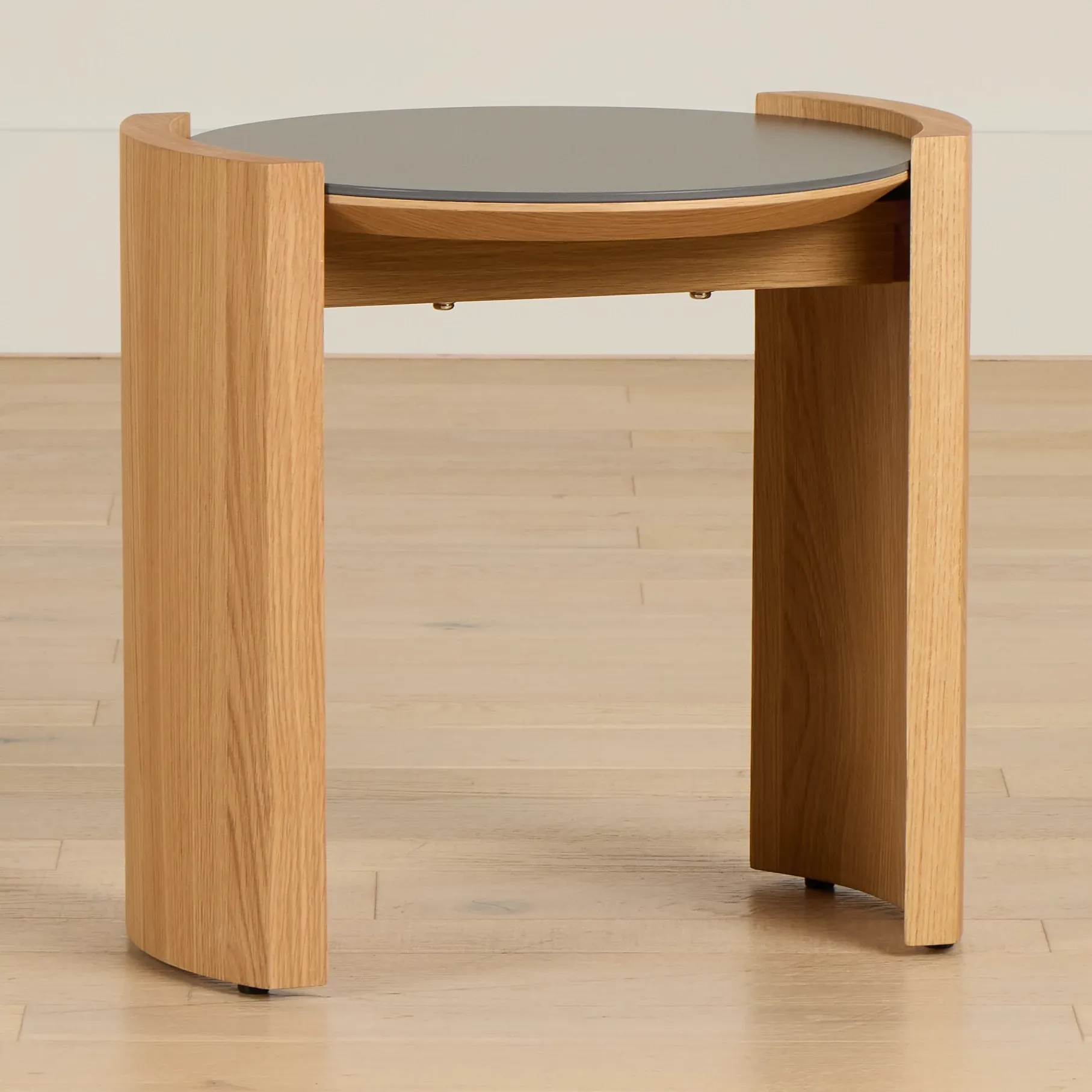 Nomad Light Tone Ceramic Round End Table