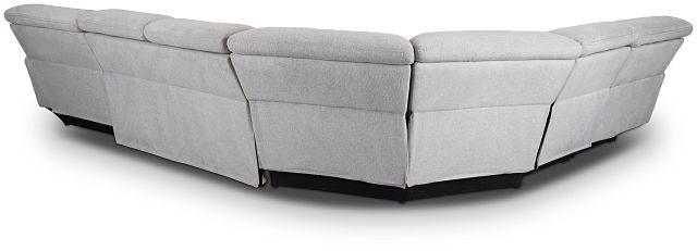 Callum Light Gray Storage Small Right Dual Power Chaise Sleeper Sectional
