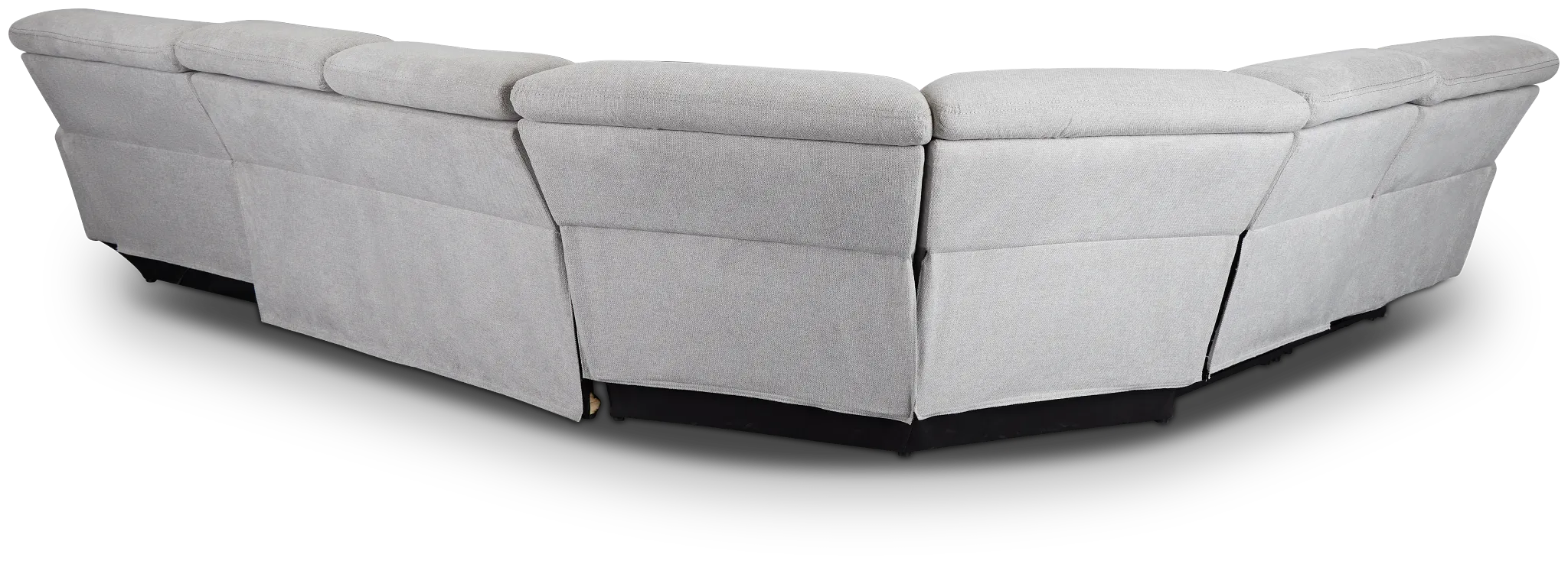 Callum Light Gray Storage Small Right Dual Power Chaise Sleeper Sectional