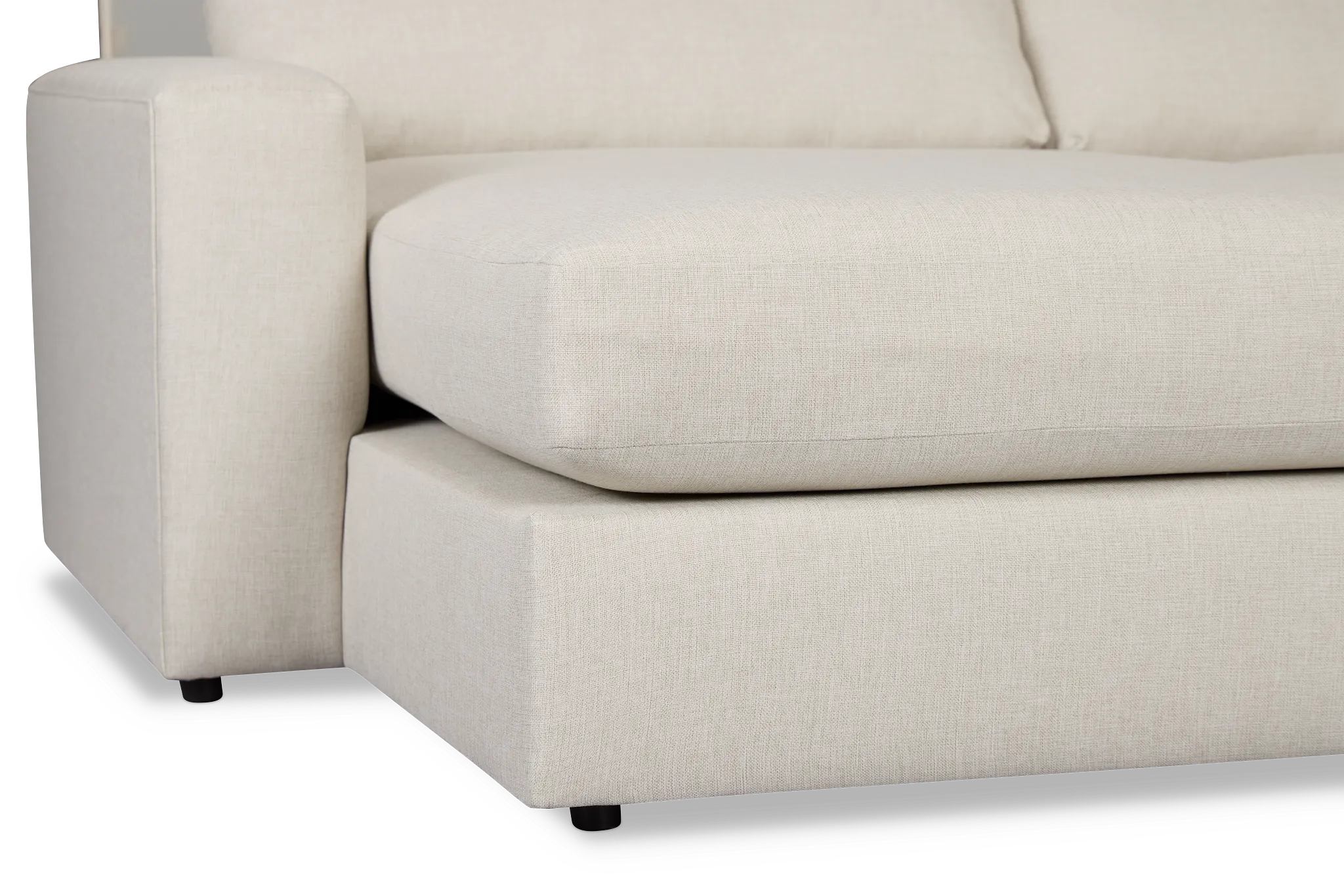 Brantley Light Beige Fabric Large Left Chaise Sectional