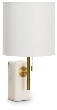 Aria White Marble Table Lamp