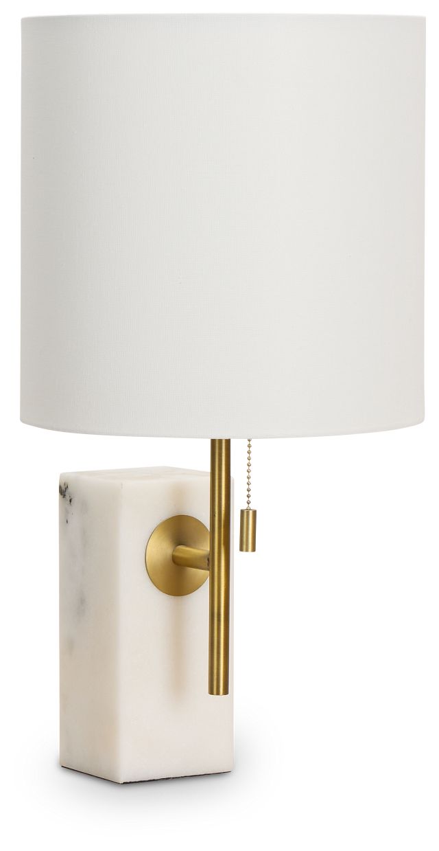 Aria White Marble Table Lamp