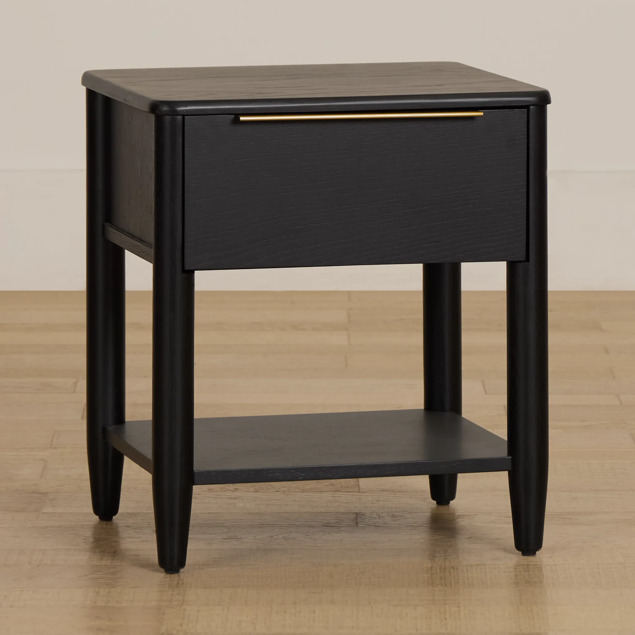 Stockton Black Small Drawer Nightstand