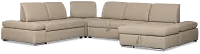 Eden Gray Micro Medium Right Chaise Sleeper Sectional