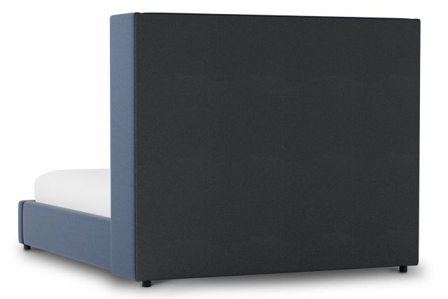 Captiva Peyton Dark Blue 60" Upholstered Shelter Bed