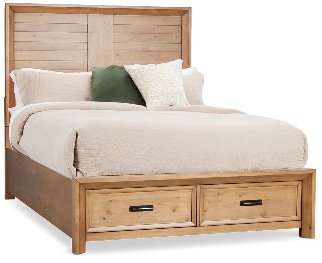 Vail Light Tone Panel Storage Bed