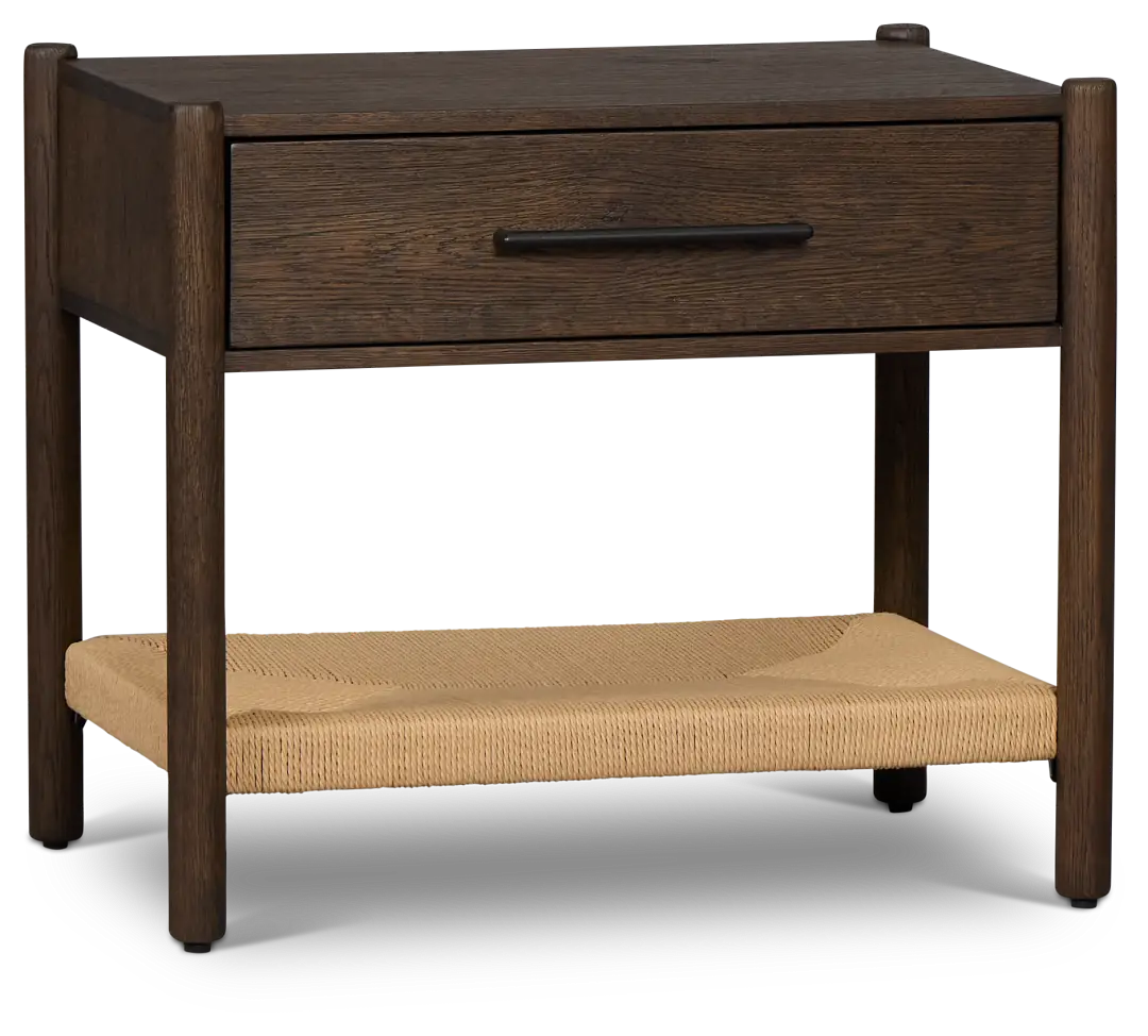 Santorini Dark Tone Woven Nightstand Santorini Dark Tone Woven Nightstand