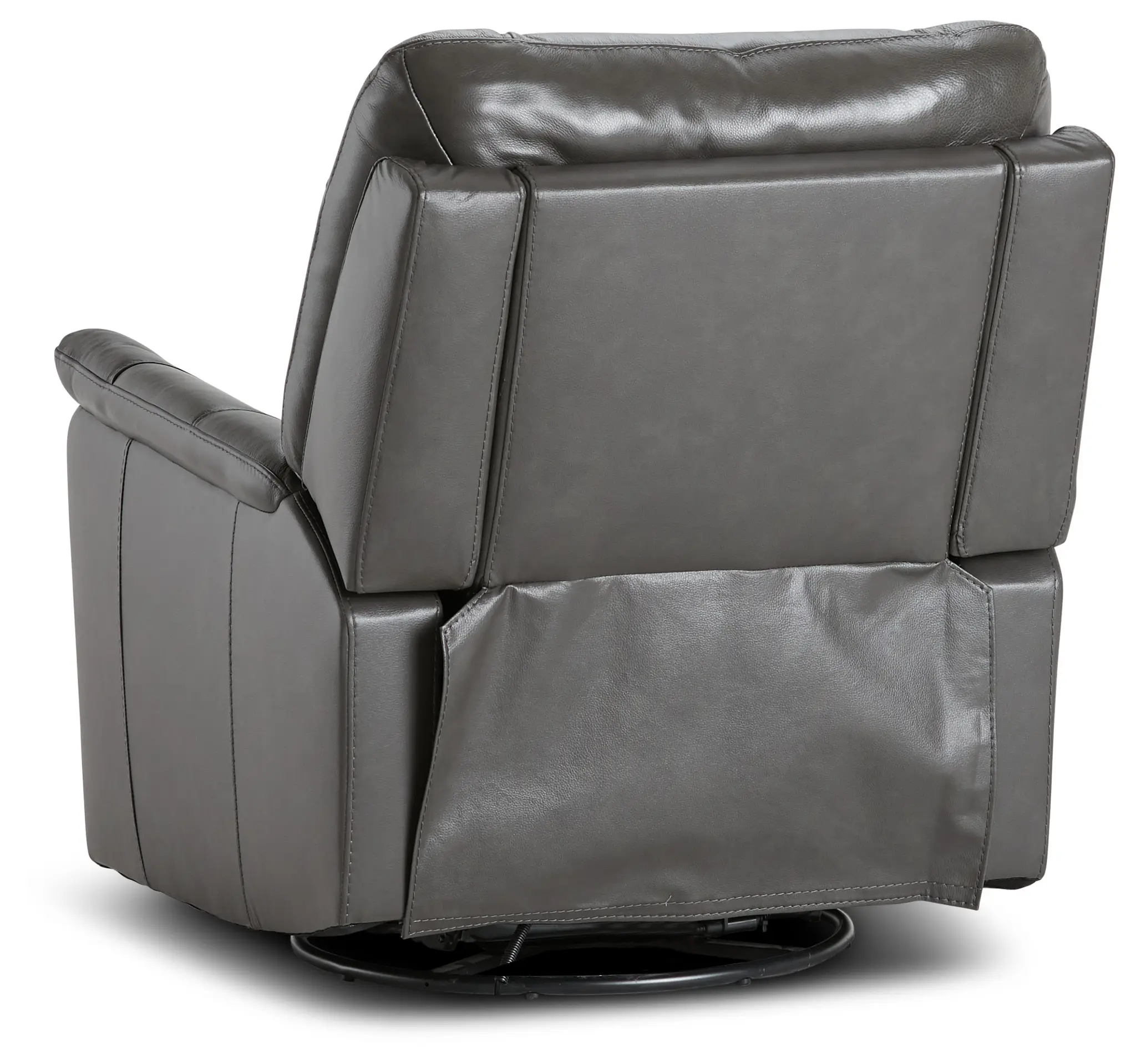 Owen Dark Gray Leather Swivel Glider Recliner Owen Dark Gray Leather Swivel Glider Recliner