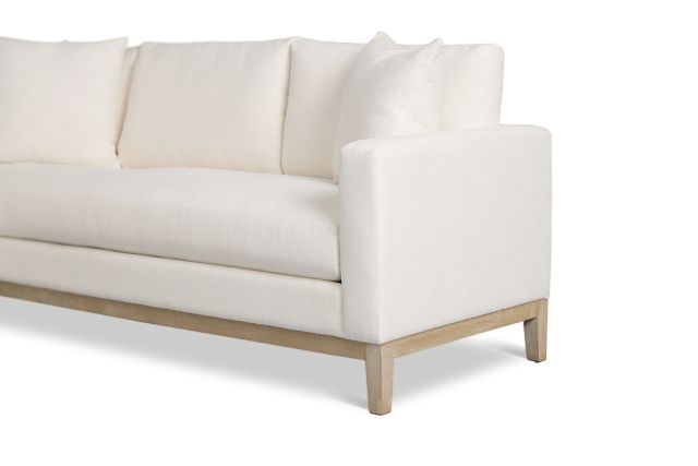 Emma White Medium Two-arm Sectional