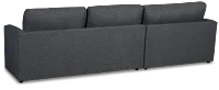 Noah Dark Gray Fabric Small Left Chaise Sectional
