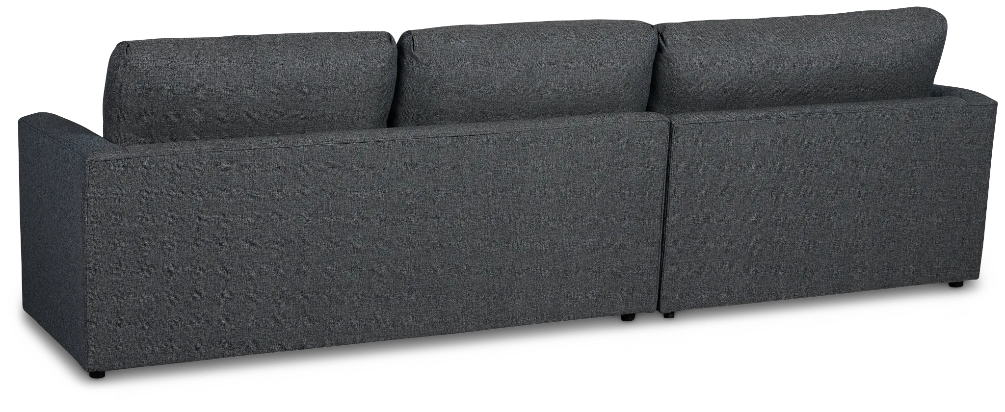 Noah Dark Gray Fabric Small Left Chaise Sectional