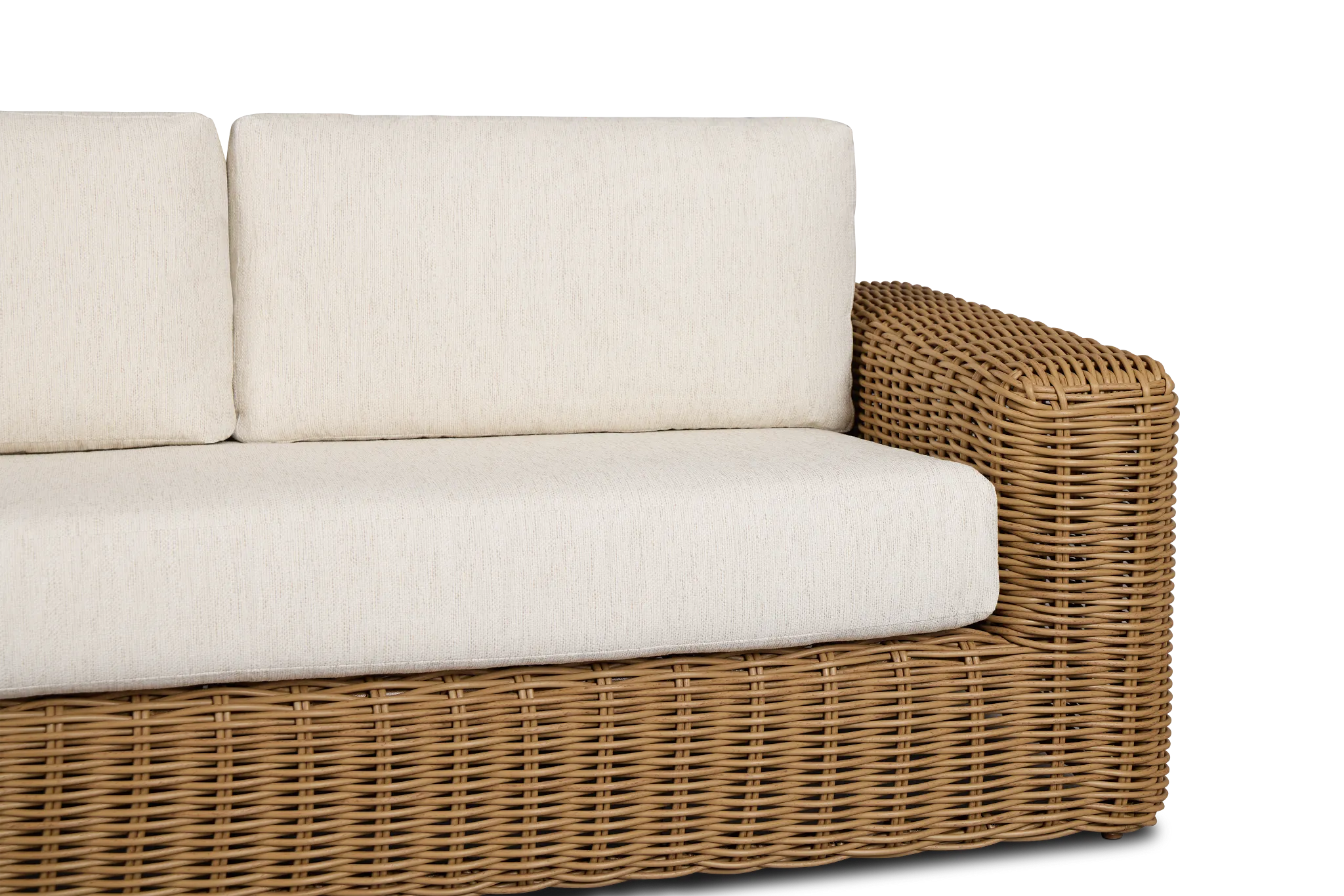 Mallorca Brown Sofa With Light Beige Cushions