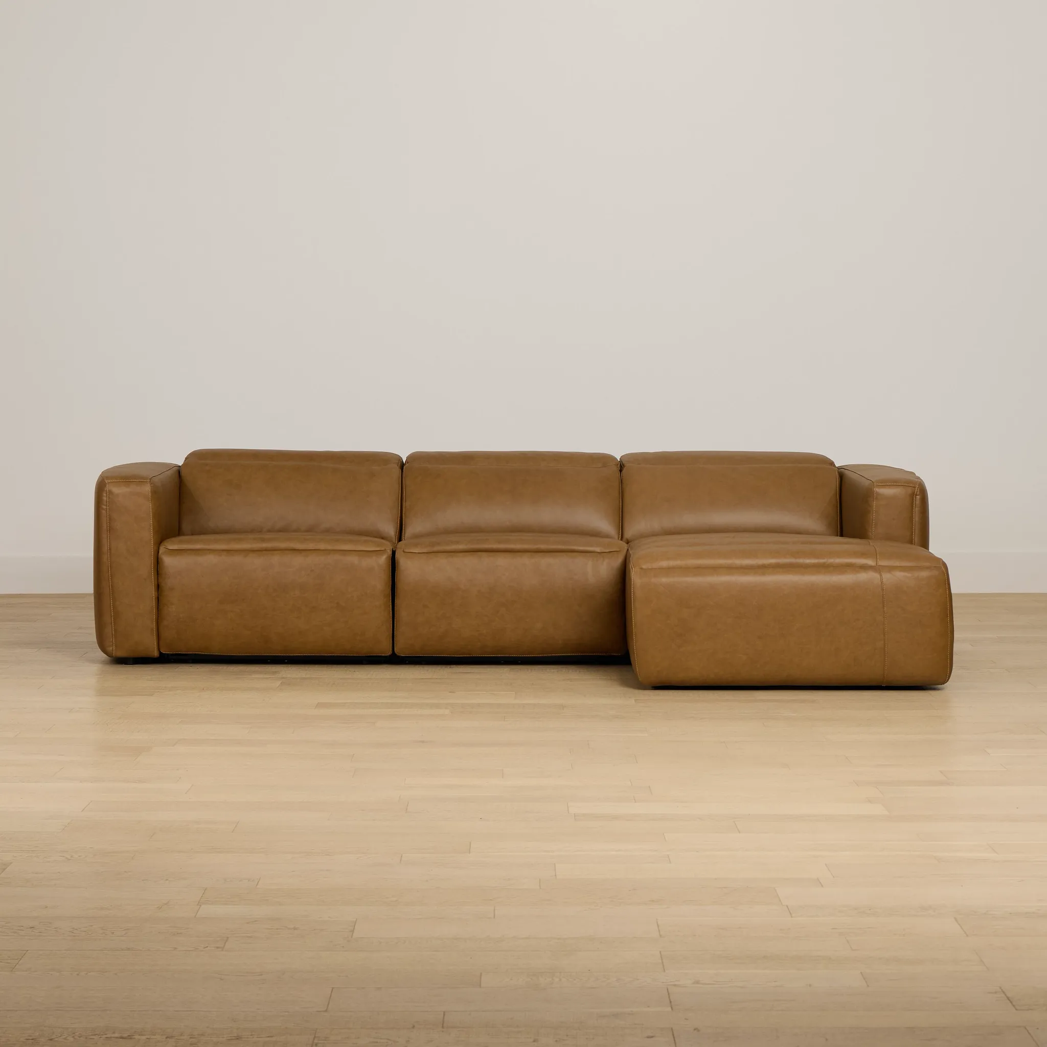 Jace Medium Brown Lthr/vinyl Right Chaise Power Reclining Sectional