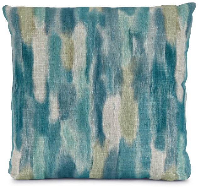 Berra Blue Fabric 20" Accent Pillow