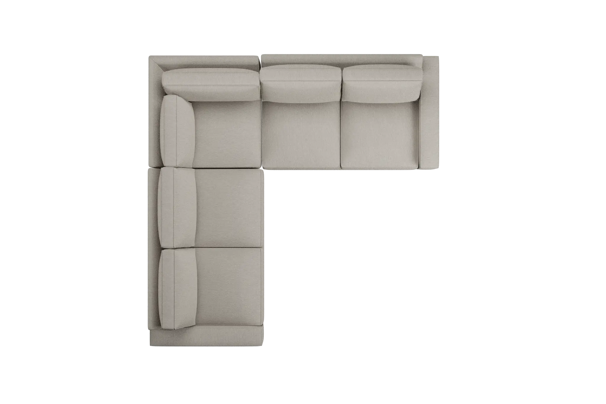 Edgewater Revenue Beige Small Two-arm Sectional Edgewater Revenue Beige Small Two-arm Sectional