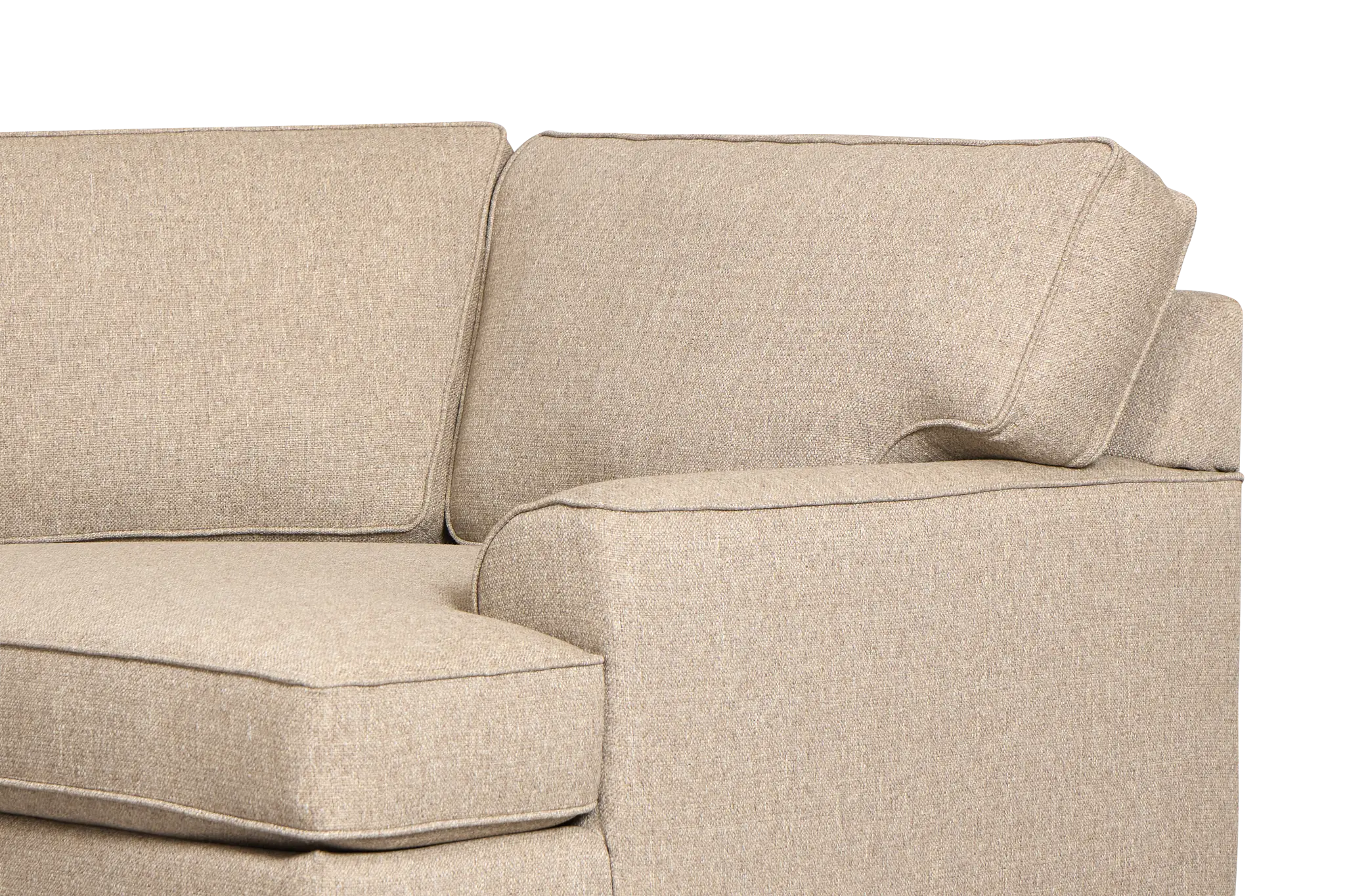Sinclair Brown Fabric Large Right Cuddler Sectional Sinclair Brown Fabric Large Right Cuddler Sectional
