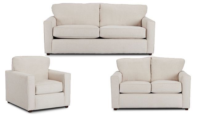 Murray Light Beige Fabric Living Room