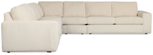 Charlie Ivory Fabric Large Two-arm Sectional