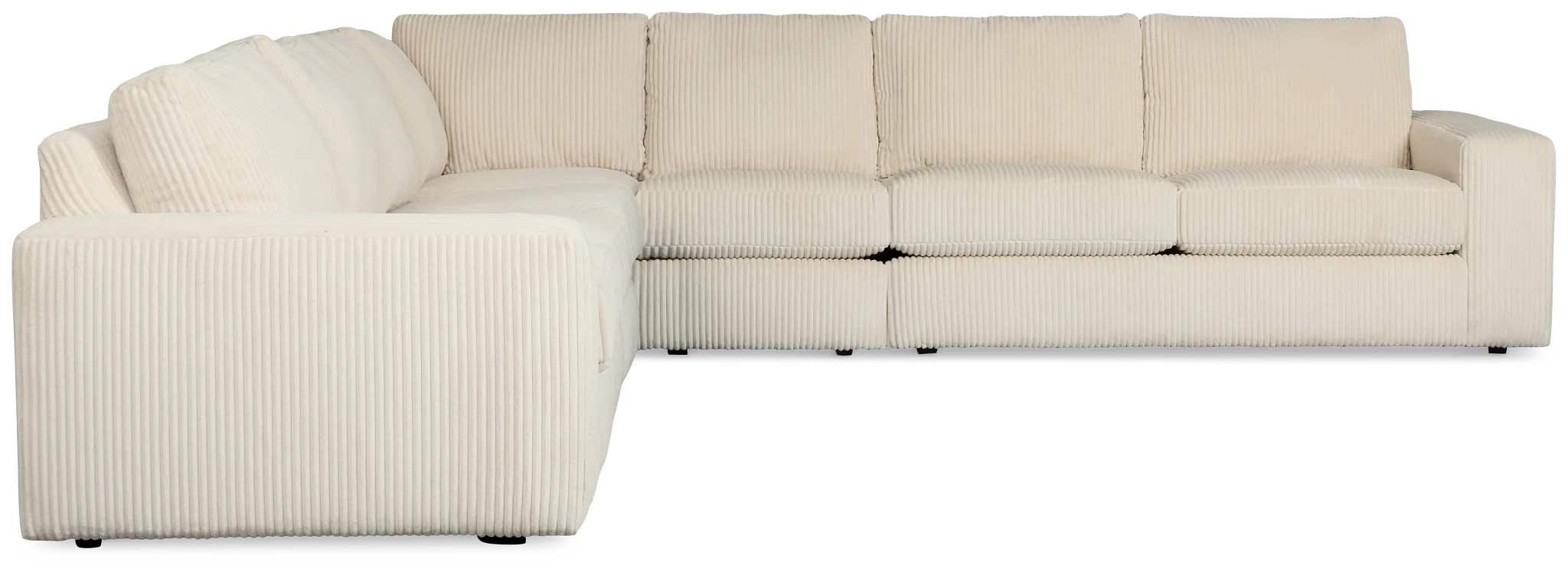 Charlie Ivory Fabric Large Two-arm Sectional