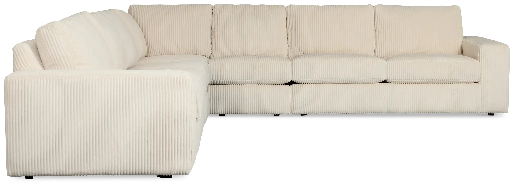 Charlie Ivory Fabric Large Two-arm Sectional Charlie Ivory Fabric Large Two-arm Sectional