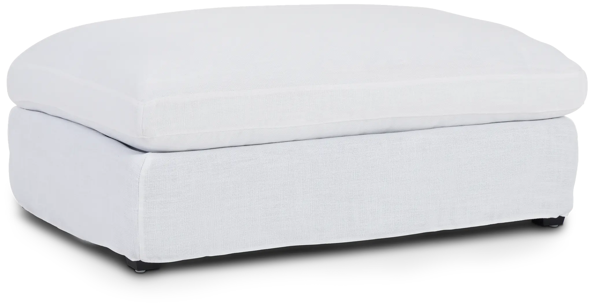 Willow White Fabric Ottoman Willow White Fabric Ottoman