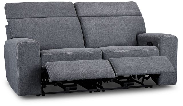 Callum Dark Gray Fabric Power Reclining Sofa